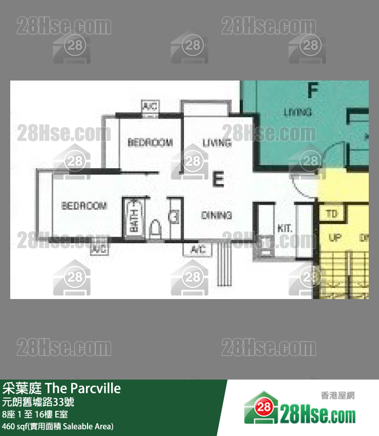 采叶庭 8座16楼 E室 平面图