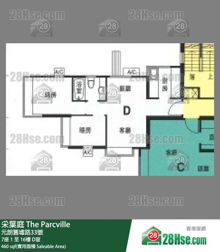 采叶庭 7座16楼 D室 平面图