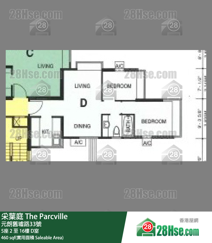 采叶庭 5座16楼 D室 平面图