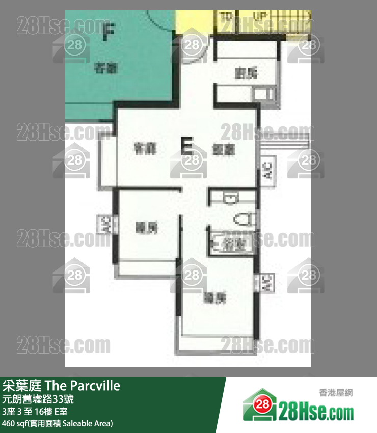 采叶庭 3座13楼 E室 平面图