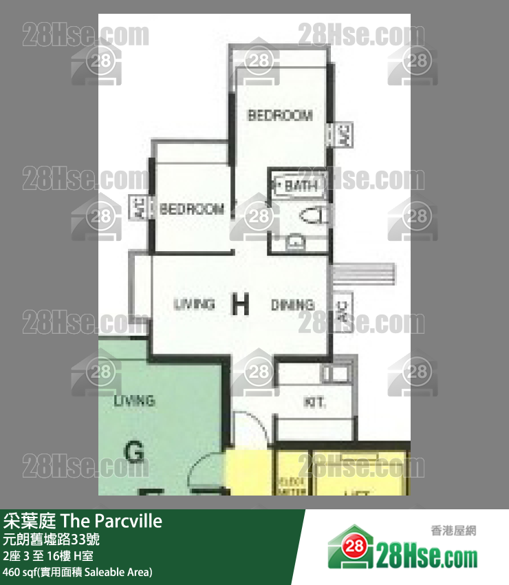 采叶庭 2座9楼 H室 平面图