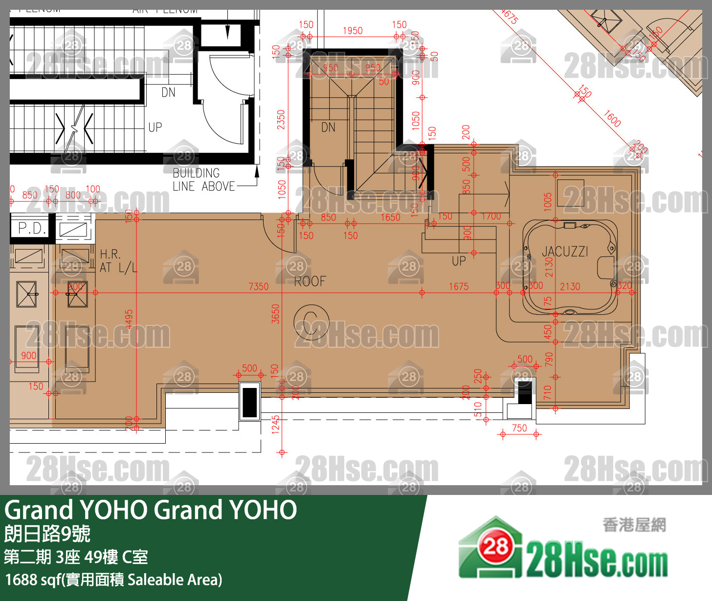 Grand YOHO 第二期3座49楼 C室 平面图