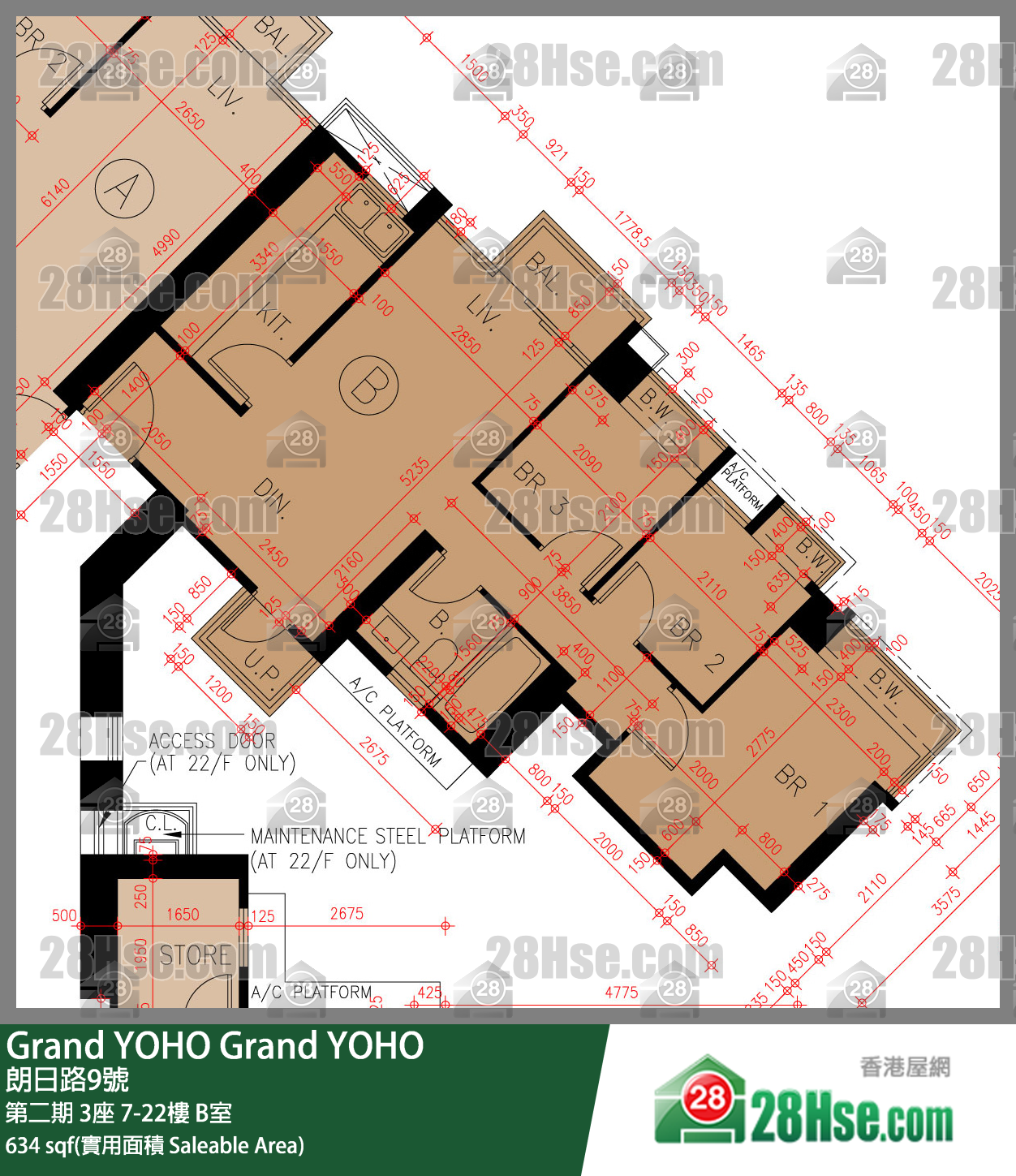Grand YOHO, Flat B, 22/F, Tower 3, Phase 2 FloorPlan