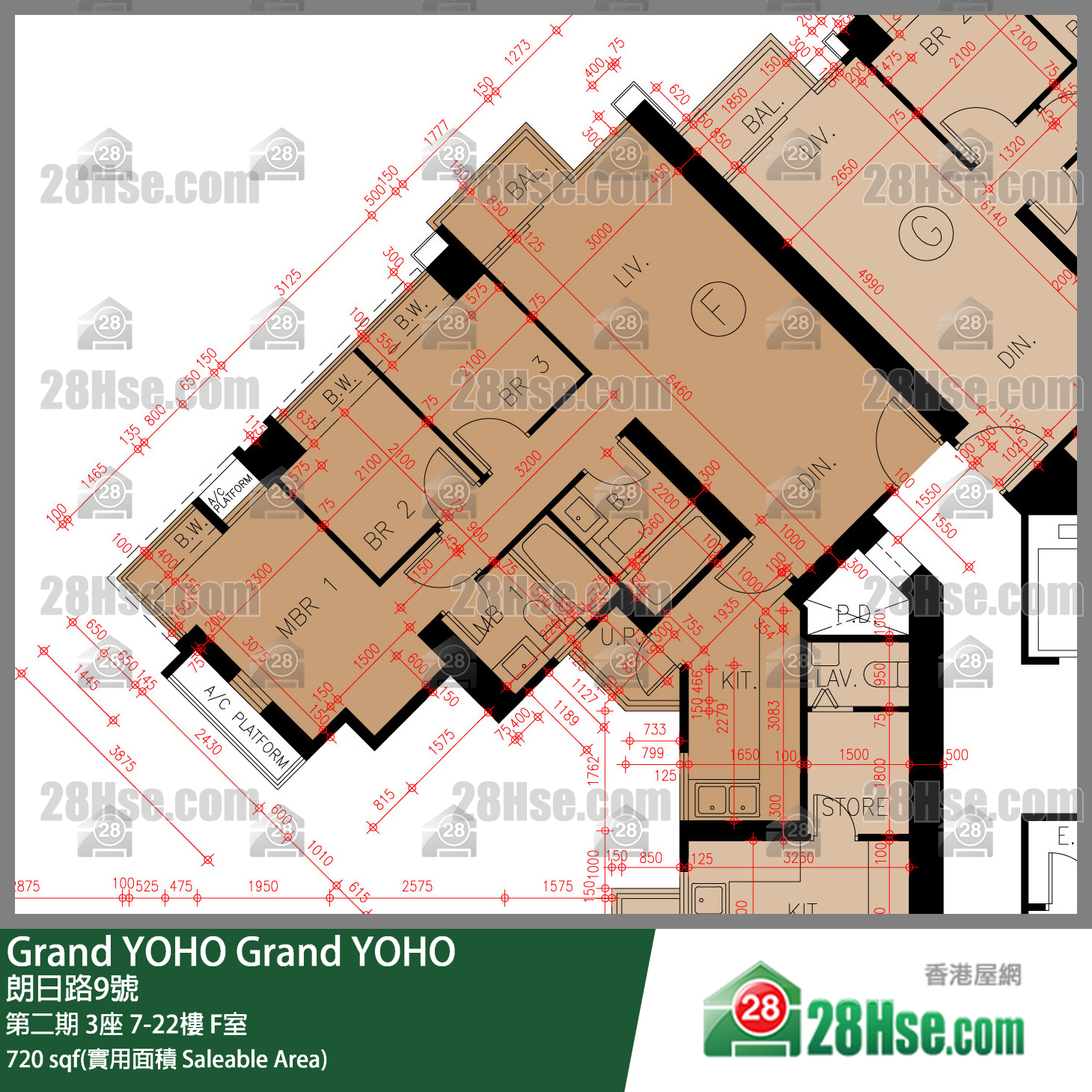 Grand YOHO, Flat F, 15/F, Tower 3, Phase 2 FloorPlan