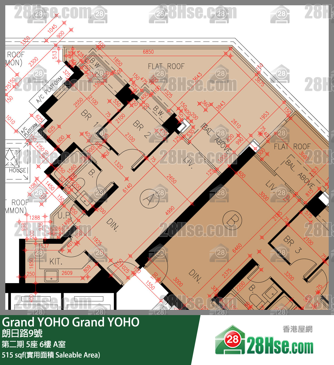 Grand YOHO 第二期 5座 6楼 A室 平面图