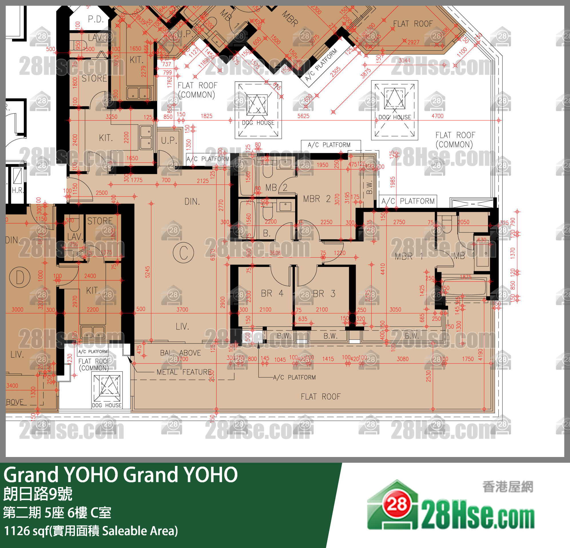 Grand YOHO 第二期 5座 6楼 C室 平面图