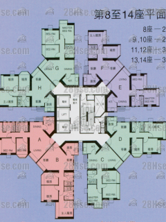 第1期(乐湖居) 11座 1-32楼 平面图