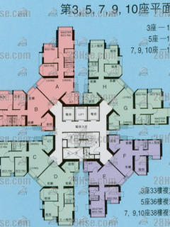 第5期(麗湖居) 10座 1-37樓 平面圖