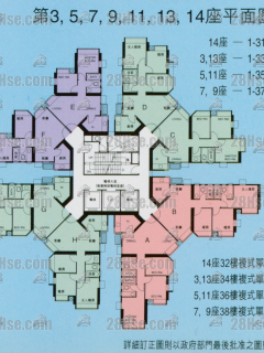 第7期(景湖居) 5座 1-35楼 平面图