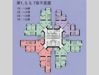 嘉湖山莊 第6期(美湖居) 1座 1/F - 38/F 圖則 1