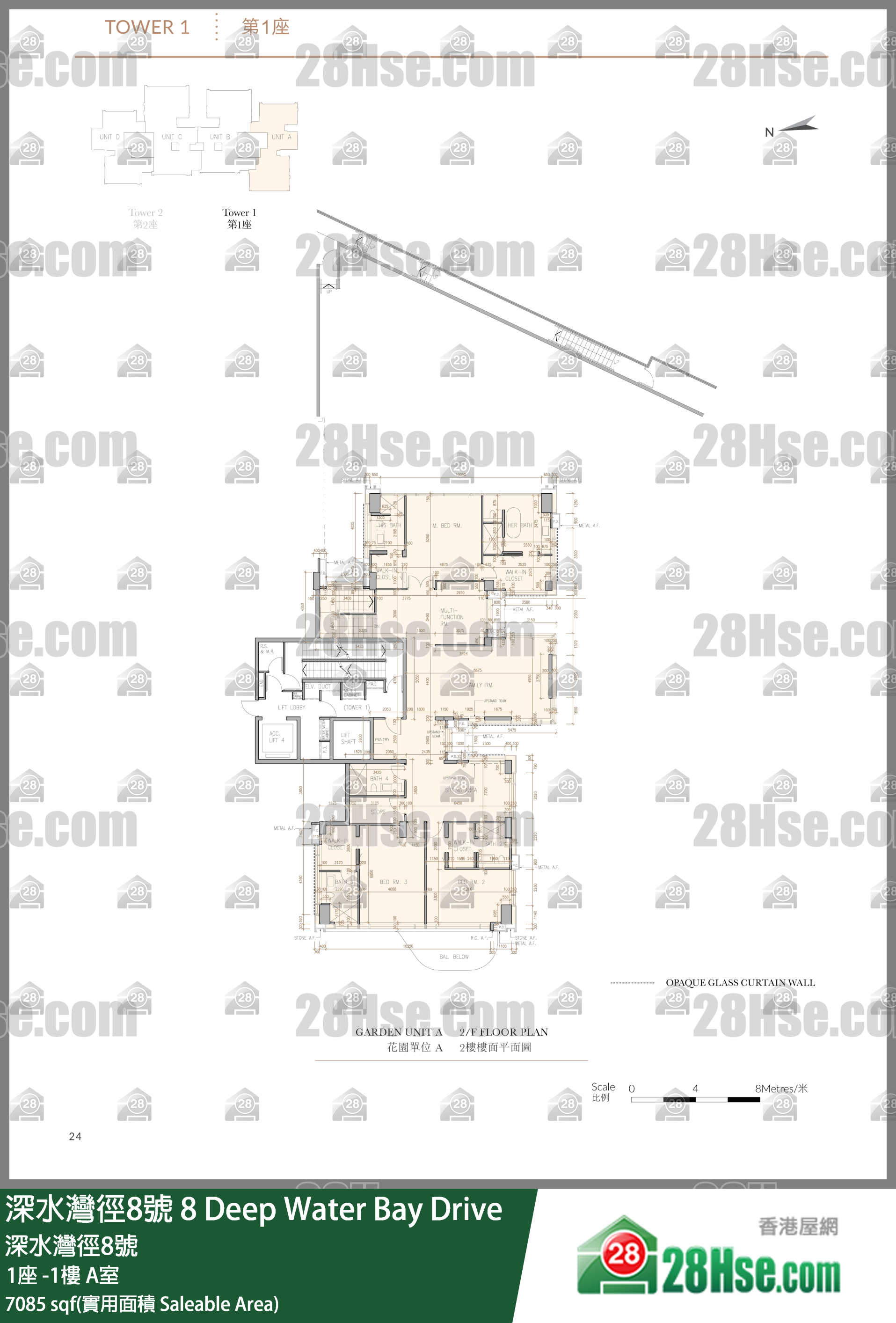 8 Deep Water Bay Drive,  Flat A, -1/f, Tower 1, Building FloorPlan