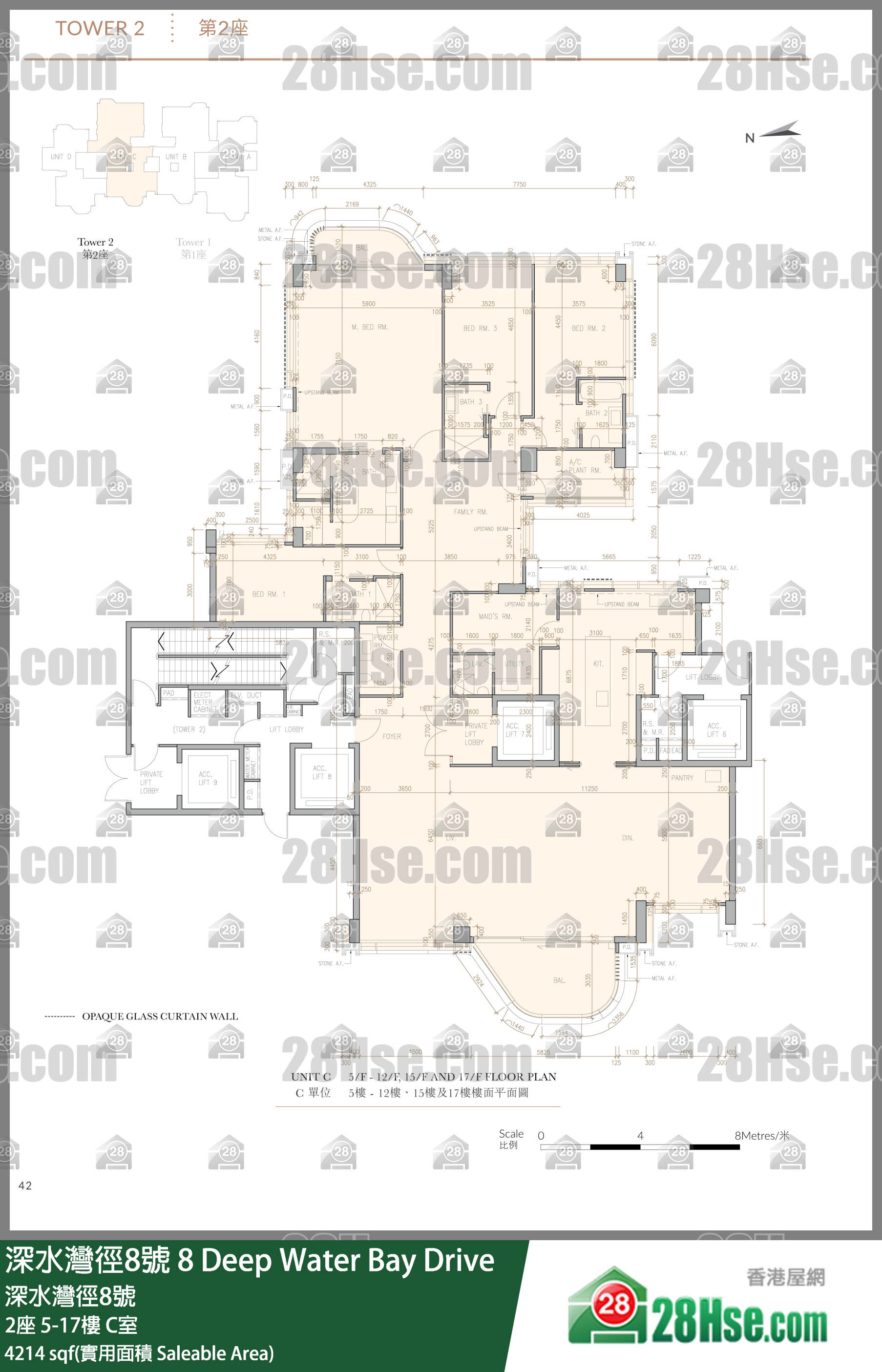 8 Deep Water Bay Drive, Flat C, 16/F, Tower 2 FloorPlan
