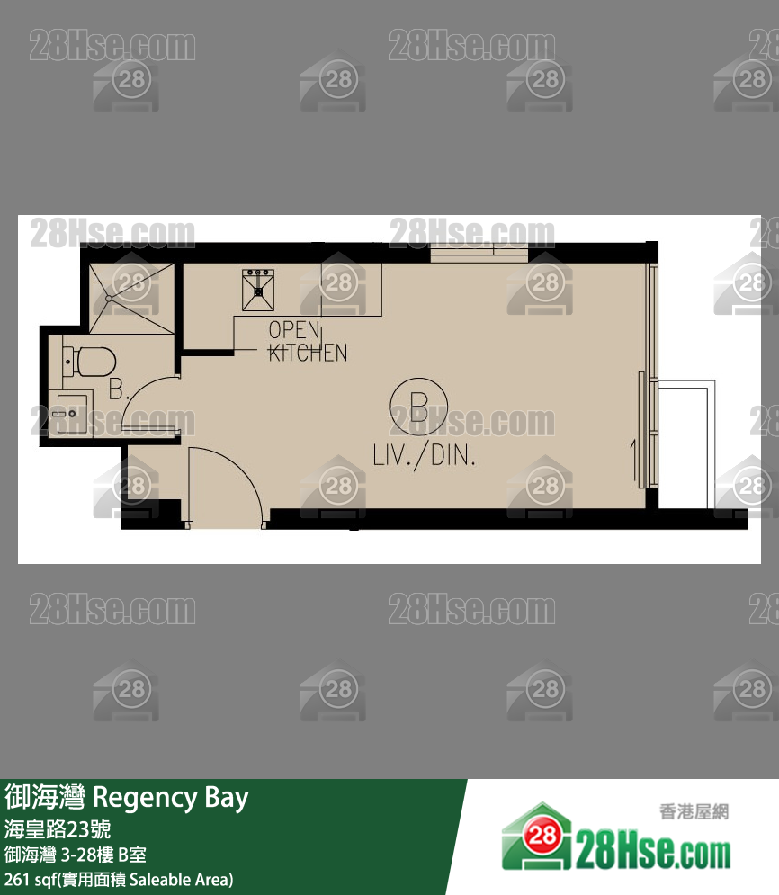御海灣 御海灣 28樓 B室 平面圖