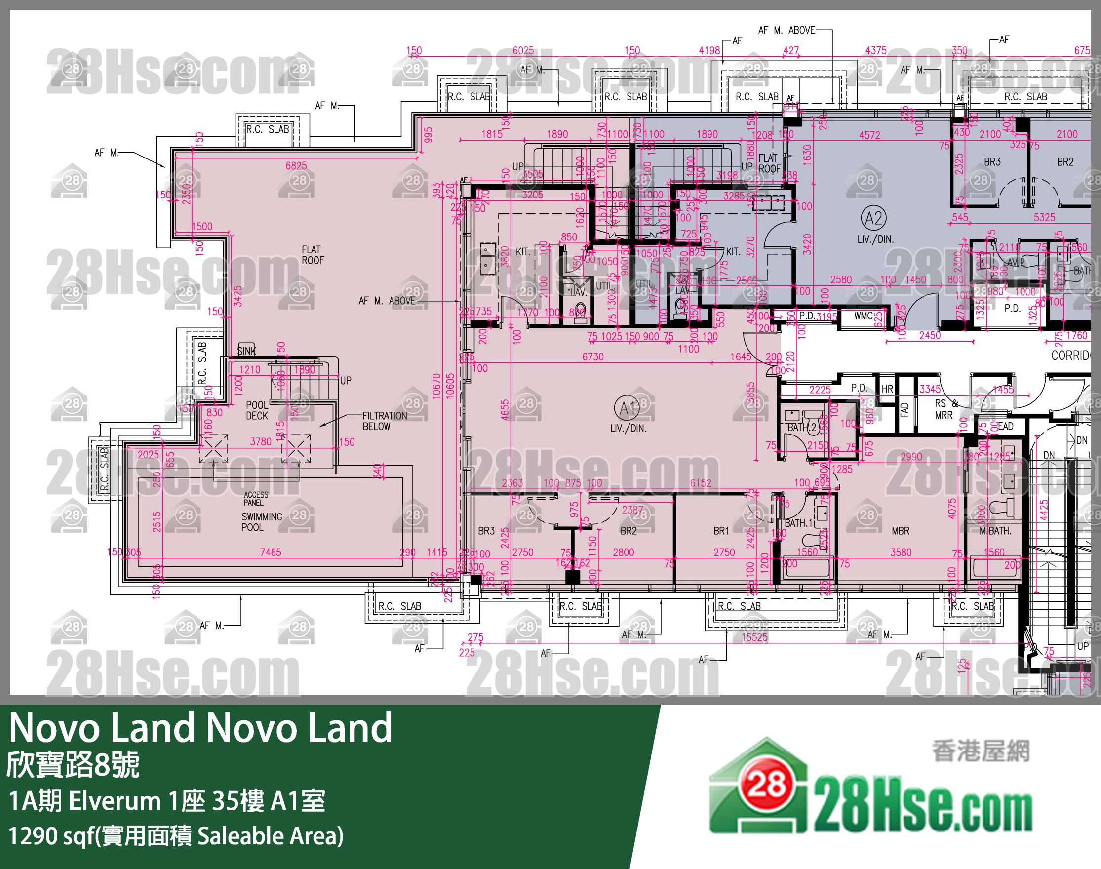 Novo Land, Flat A1, 35/F, Elverum Tower 1 FloorPlan