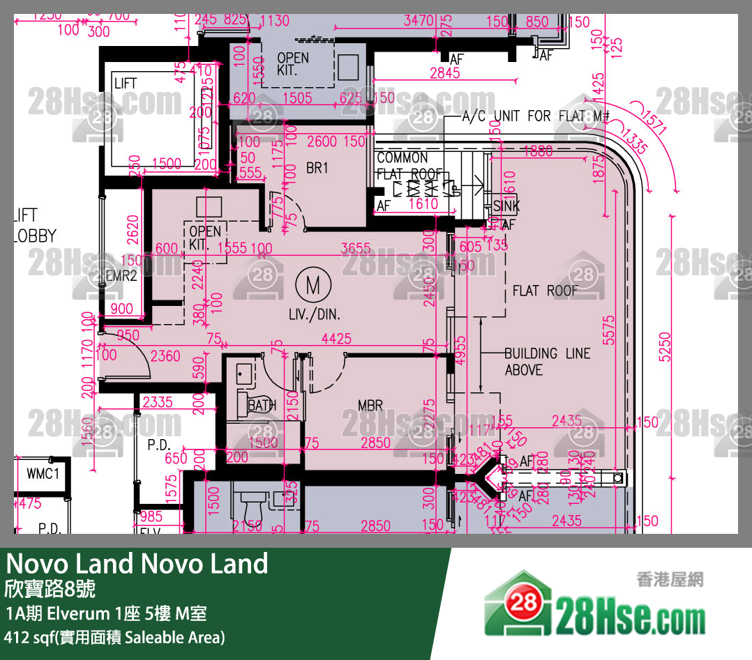 Novo Land, Flat M, 5/F, Elverum Tower 1 FloorPlan