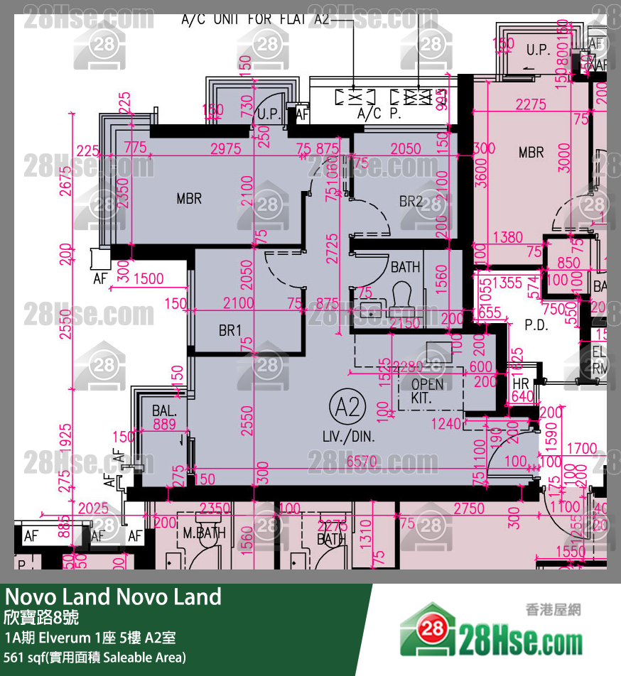 Novo Land 1A期 Elverum 1座 5楼 A2室 平面图