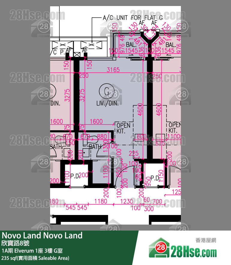 Novo Land, Flat G, 3/F, Elverum Tower 1 FloorPlan