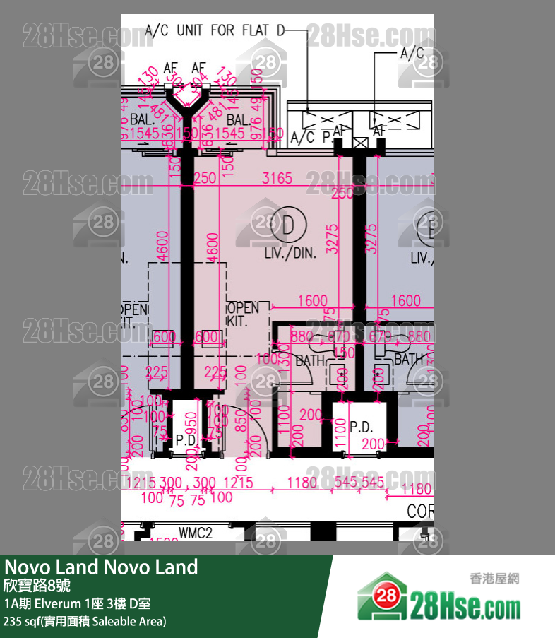 Novo Land 1A期 Elverum 1座 3楼 D室 平面图