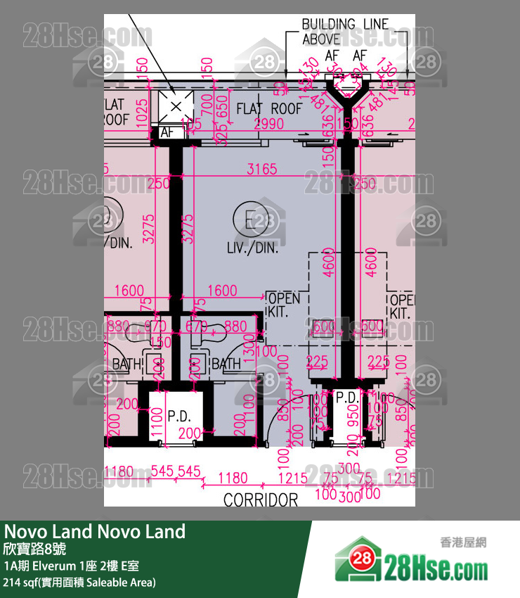 Novo Land, Flat E, 2/F, Elverum Tower 1 FloorPlan