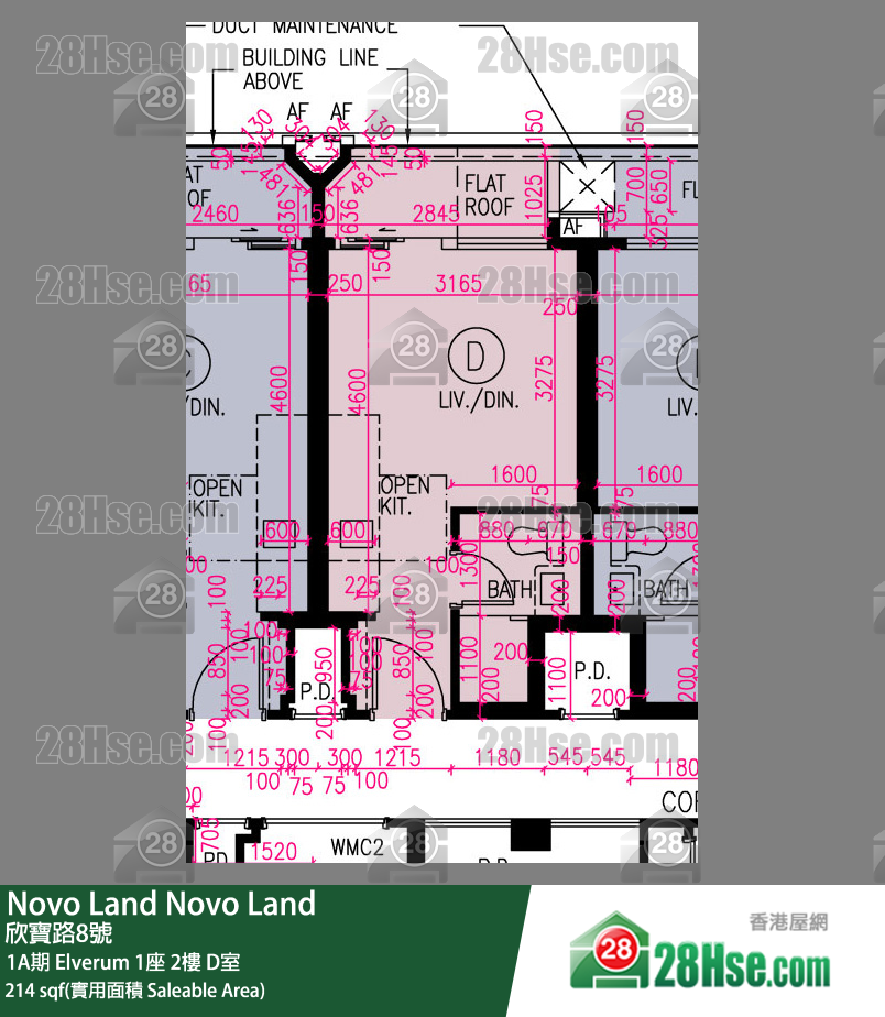 Novo Land, Flat D, 2/F, Elverum Tower 1 FloorPlan