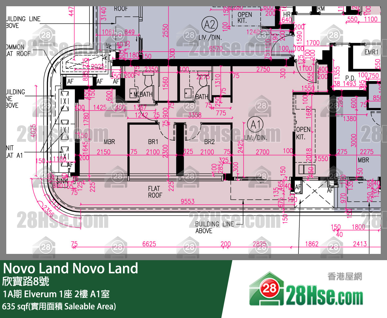 Novo Land, Flat A1, 2/F, Elverum Tower 1 FloorPlan