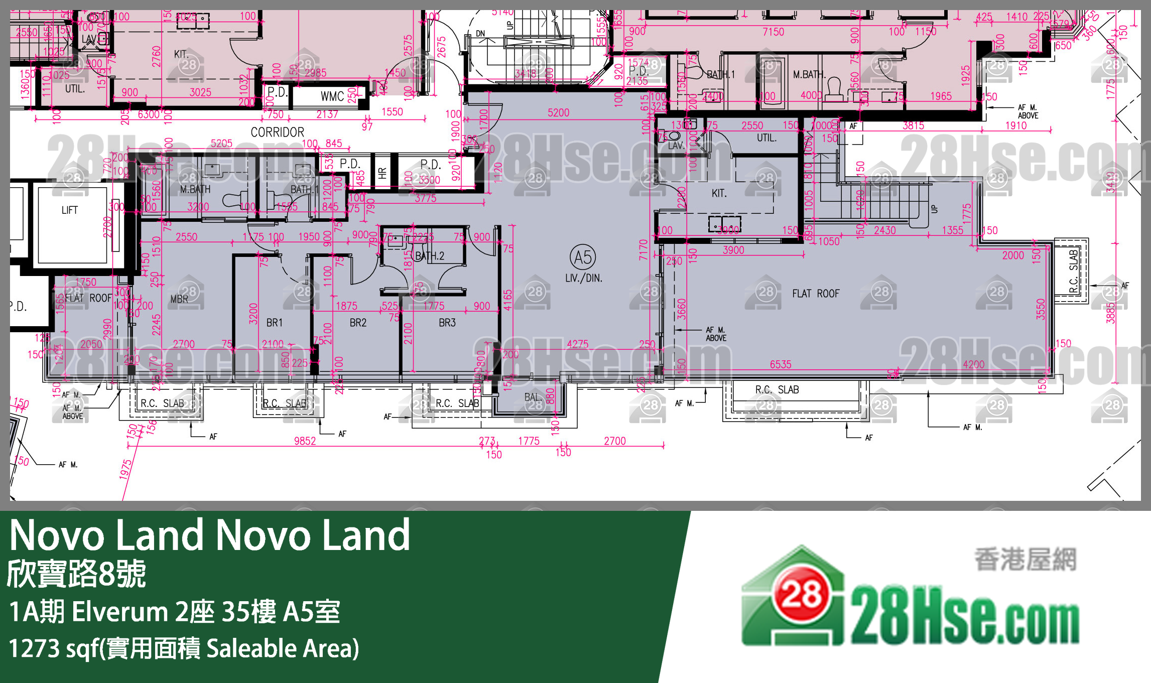 Novo Land,  Flat A5, 35/f, Elverum Tower 2, Phase 1a FloorPlan