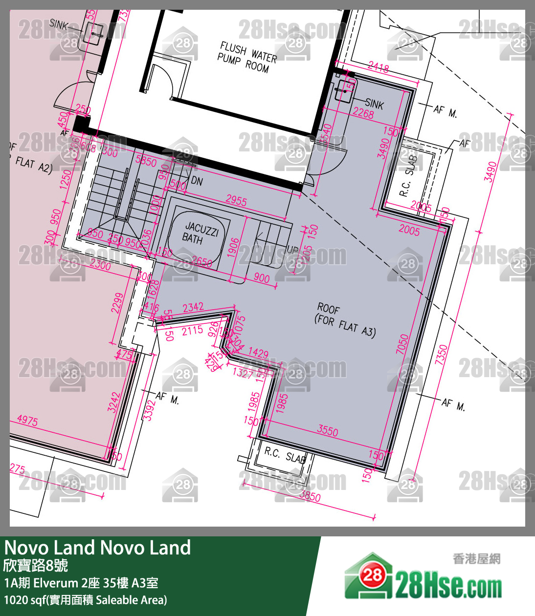 Novo Land,  Flat A3, 35/f, Elverum Tower 2, Phase 1a FloorPlan
