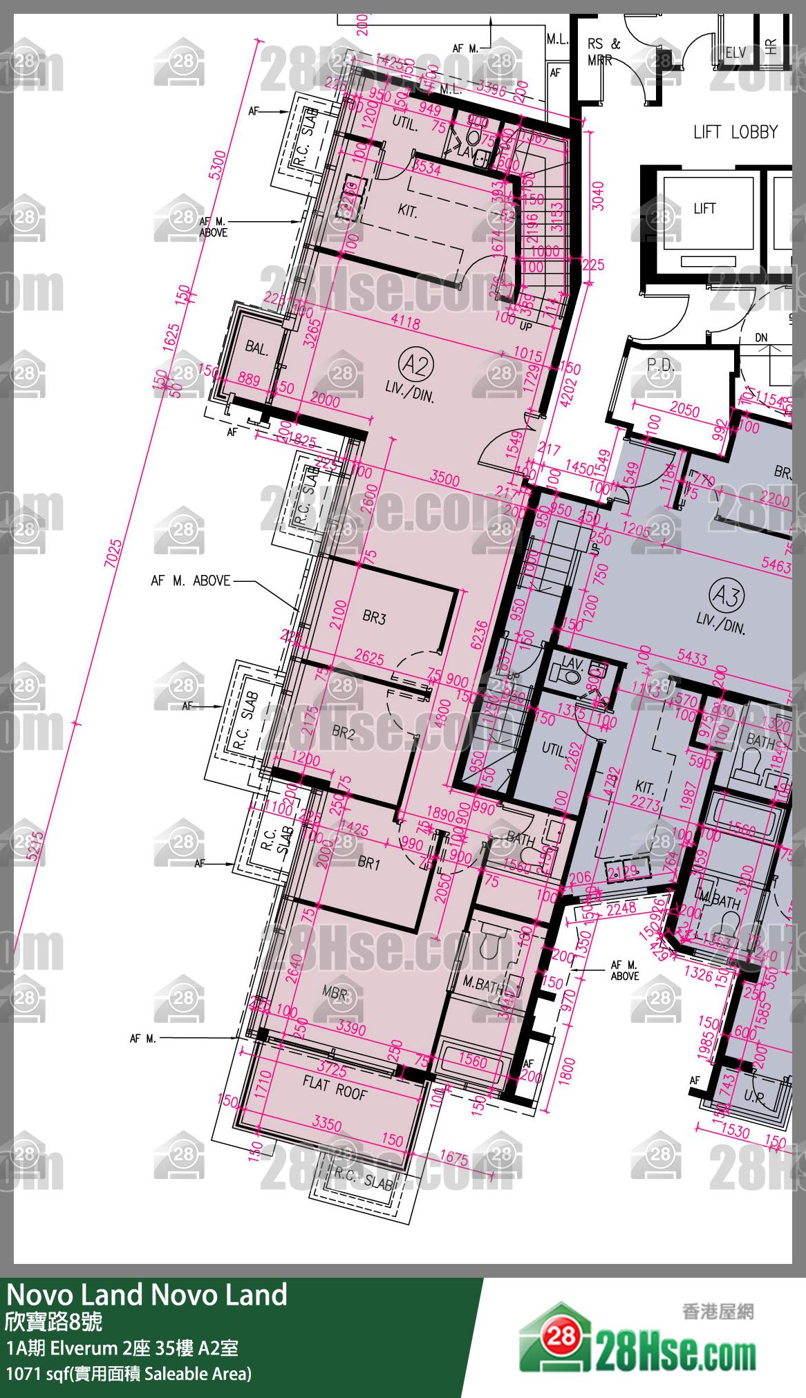 Novo Land,  Flat A2, 35/f, Elverum Tower 2, Phase 1a FloorPlan