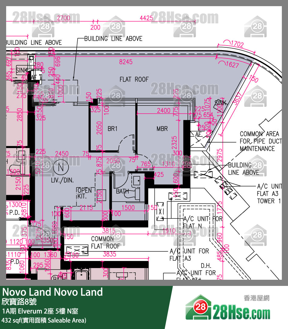 Novo Land,  Flat N, 5/f, Elverum Tower 2, Phase 1a FloorPlan