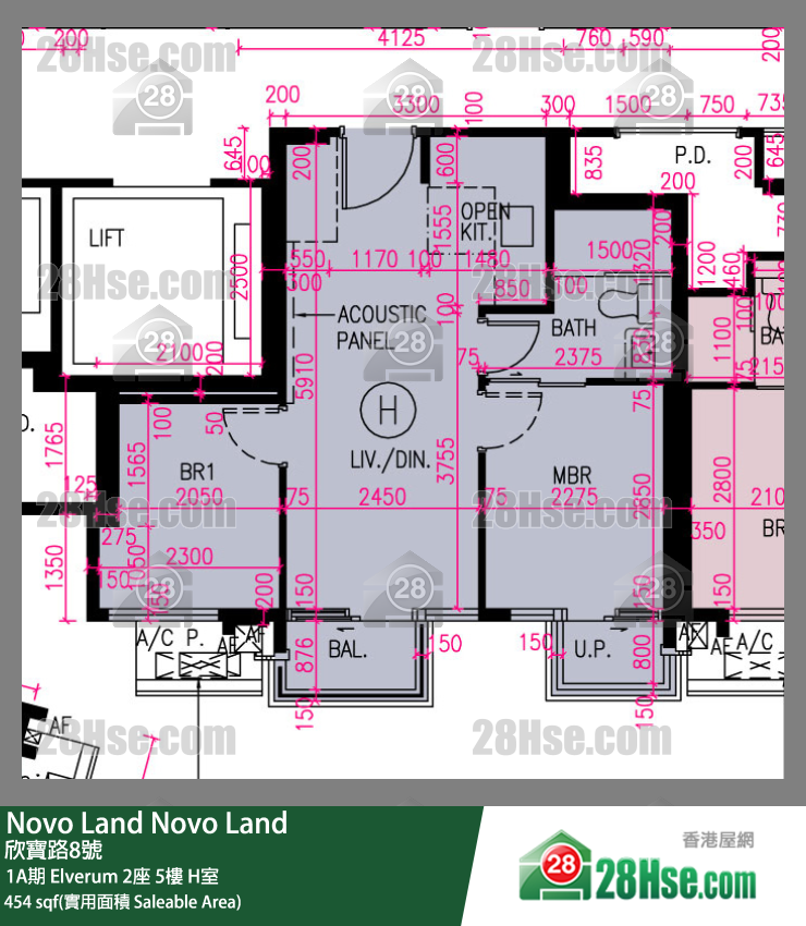 Novo Land, Flat H, 5/F, Elverum Tower 2 FloorPlan
