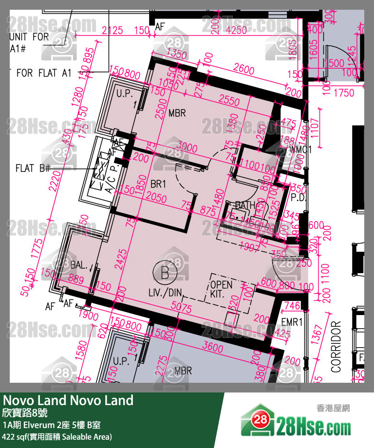 Novo Land, Flat B, 5/F, Elverum Tower 2 FloorPlan