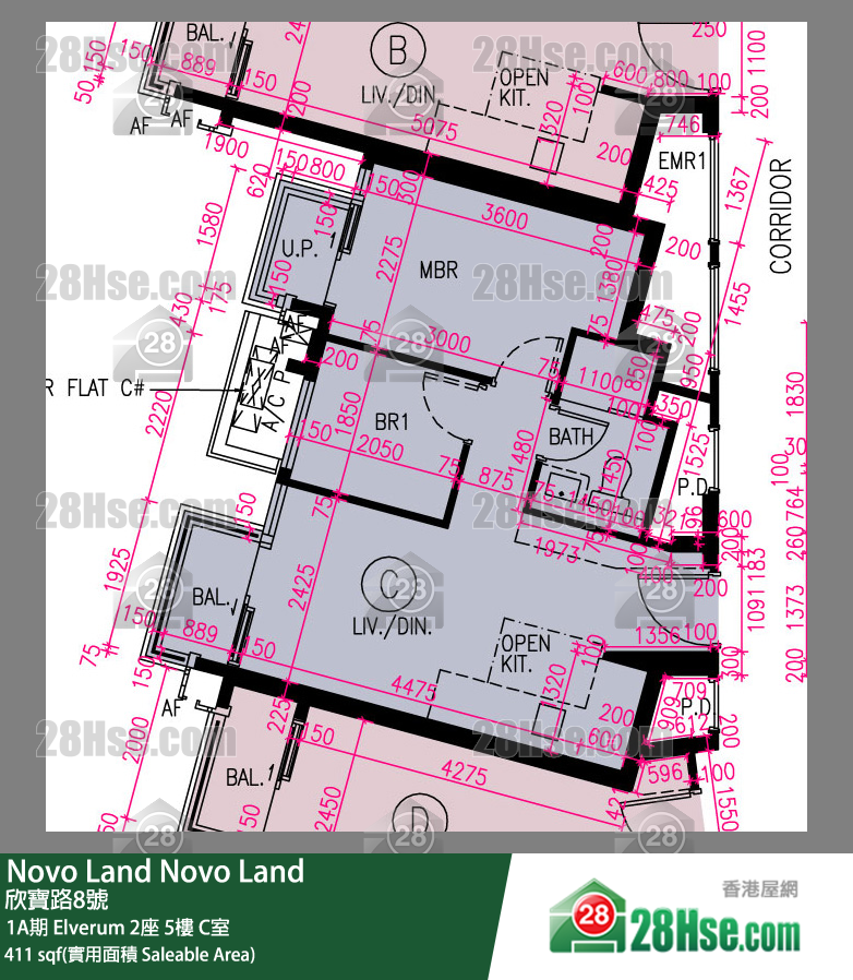 Novo Land, Flat C, 5/F, Elverum Tower 2 FloorPlan