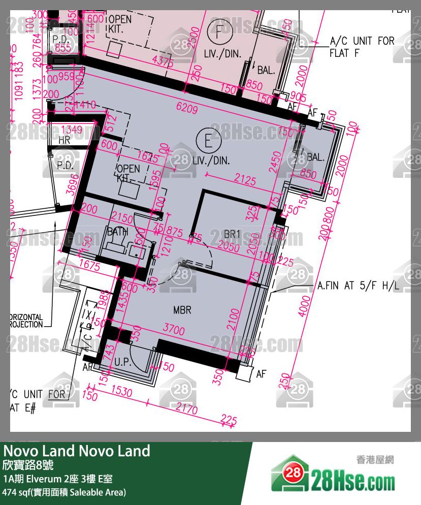 Novo Land, Flat E, 3/F, Elverum Tower 2 FloorPlan