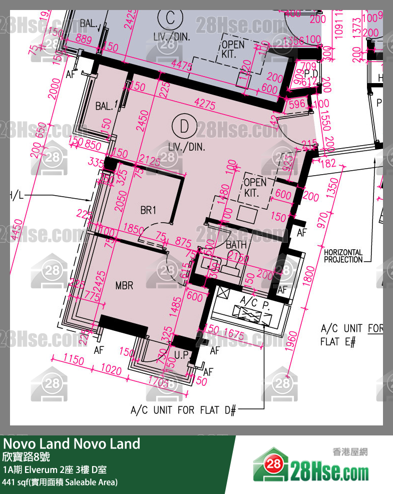 Novo Land, Flat D, 3/F, Elverum Tower 2 FloorPlan