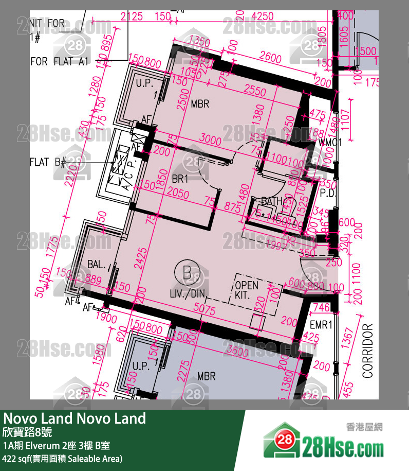 Novo Land, Flat B, 3/F, Elverum Tower 2 FloorPlan