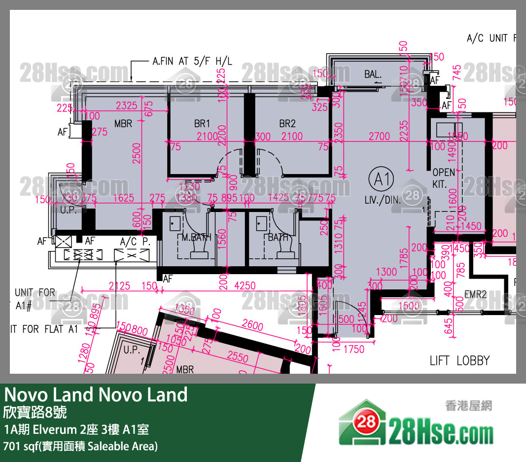 Novo Land, Flat A1, 3/F, Elverum Tower 2 FloorPlan