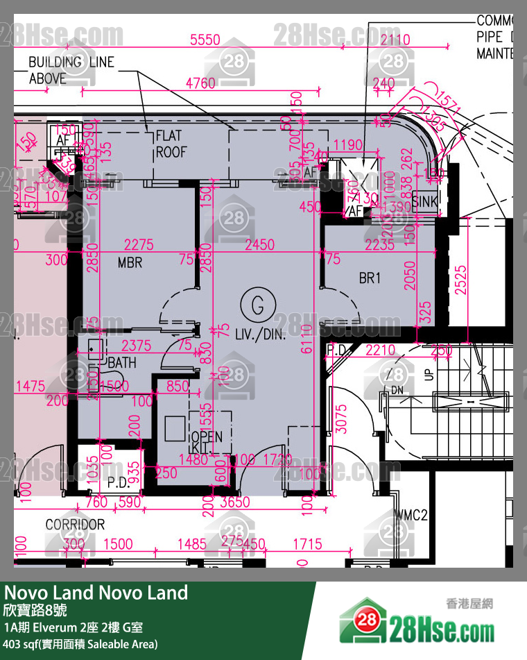 Novo Land, Flat G, 2/F, Elverum Tower 2 FloorPlan