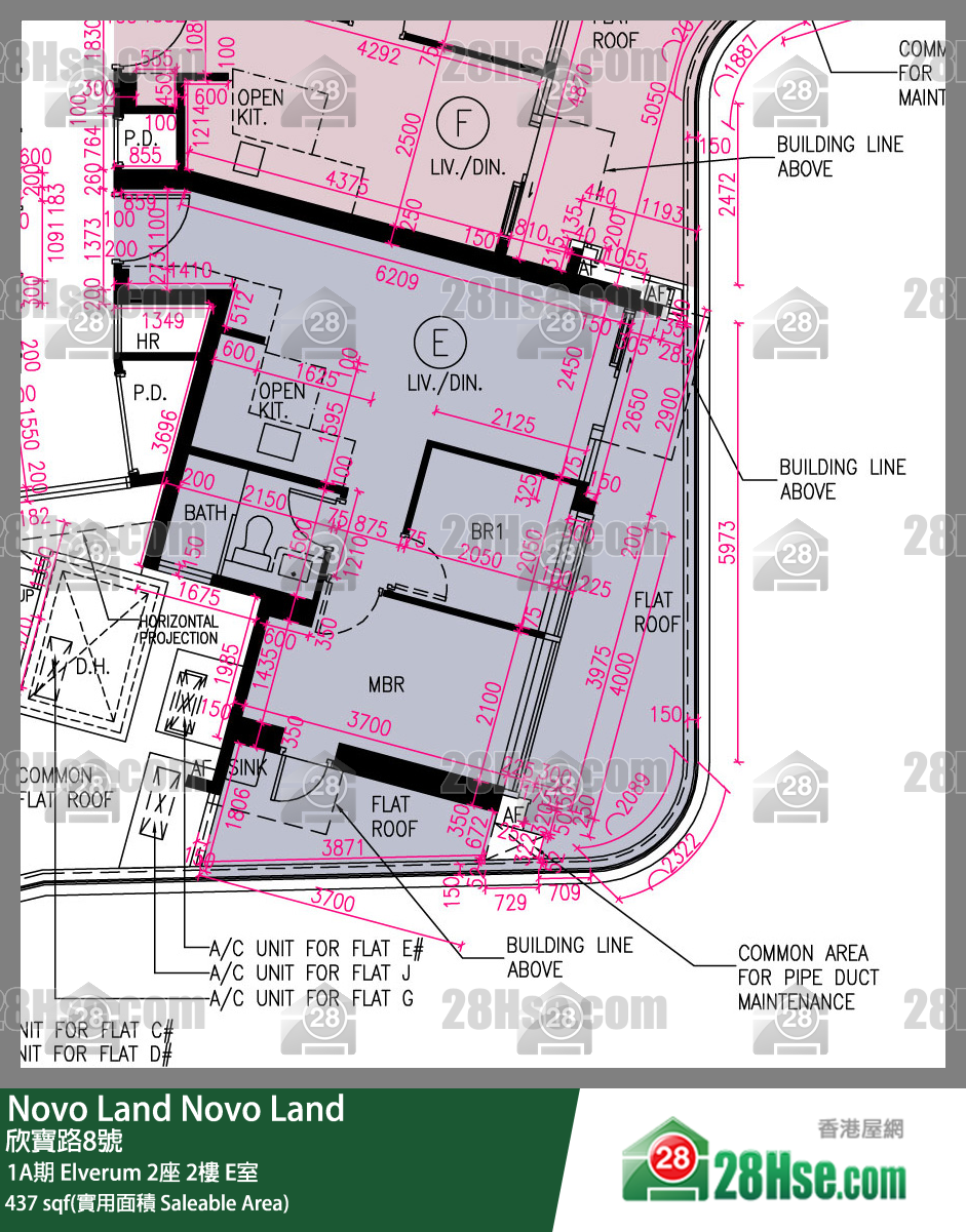 Novo Land, Flat E, 2/F, Elverum Tower 2 FloorPlan