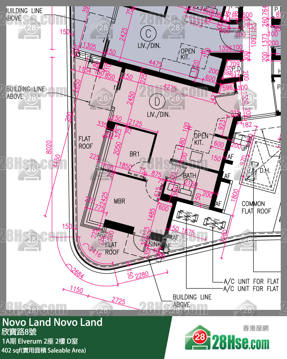 Novo Land, Flat D, 2/F, Elverum Tower 2 FloorPlan