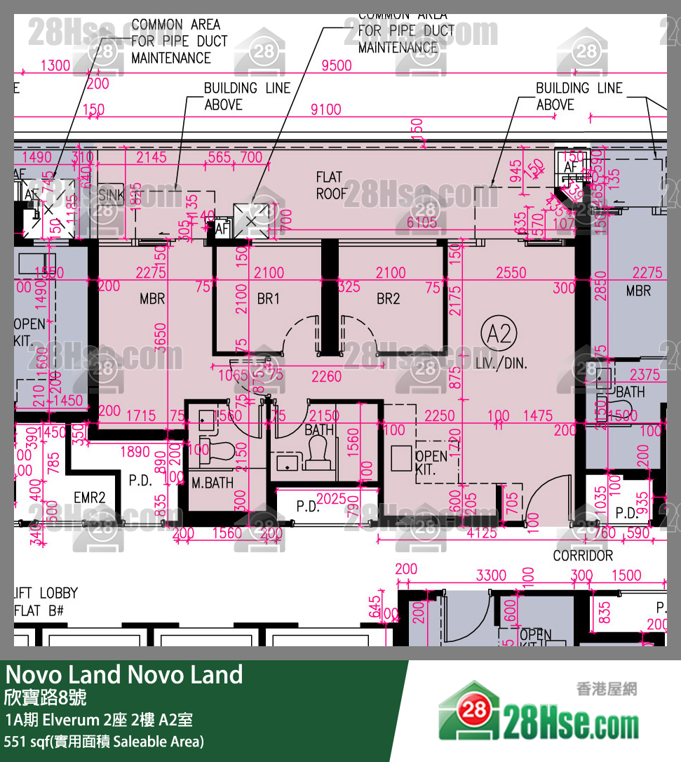 Novo Land, Flat A2, 2/F, Elverum Tower 2 FloorPlan