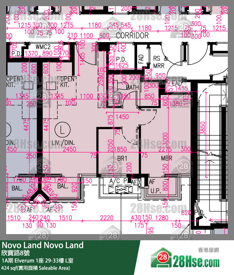 Novo Land, Flat L, 33/F, Elverum Tower 1 FloorPlan