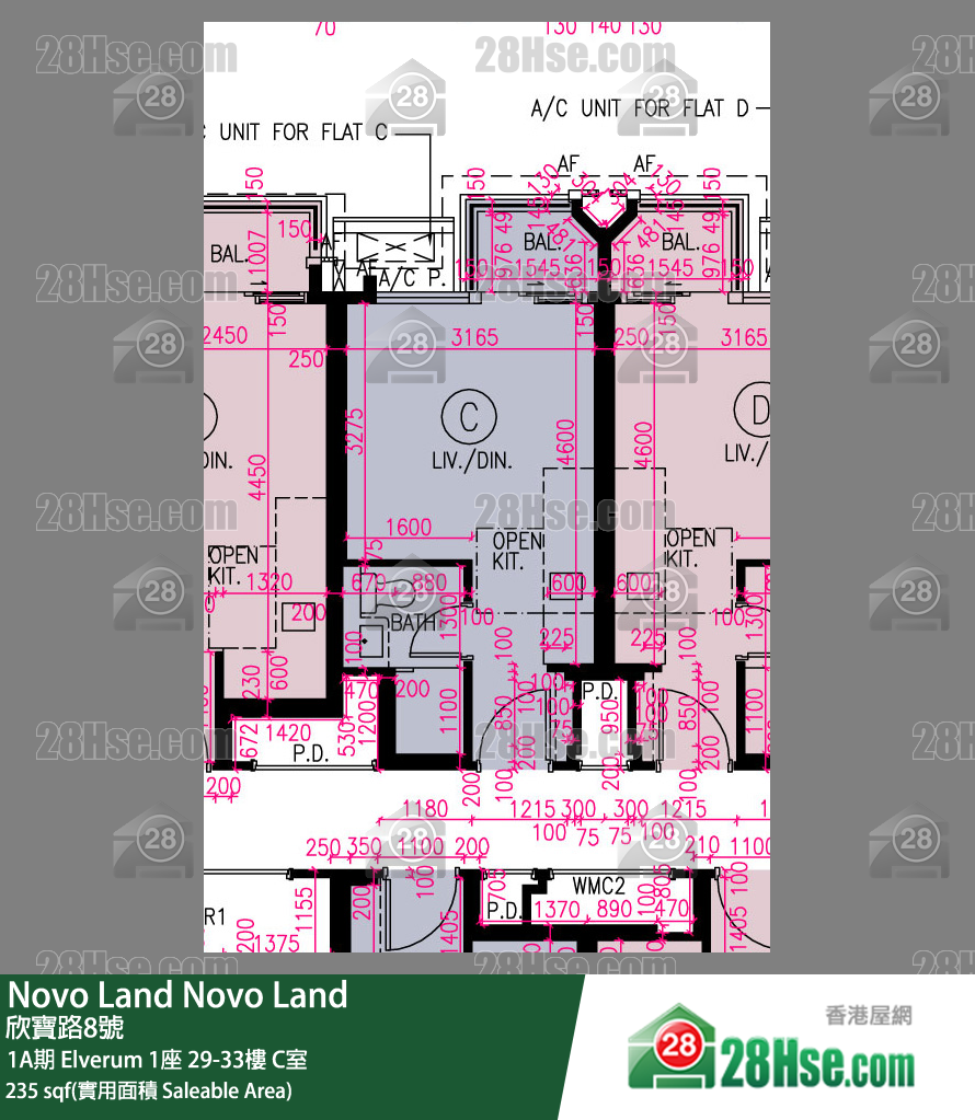 Novo Land, Flat C, 30/F, Elverum Tower 1 FloorPlan