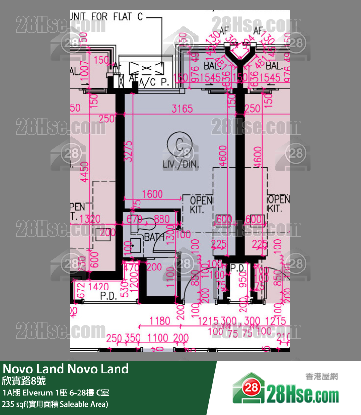 Novo Land, Flat C, 25/F, Elverum Tower 1 FloorPlan
