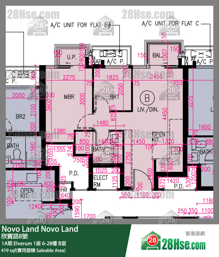 Novo Land, Flat B, 10/F, Elverum Tower 1 FloorPlan