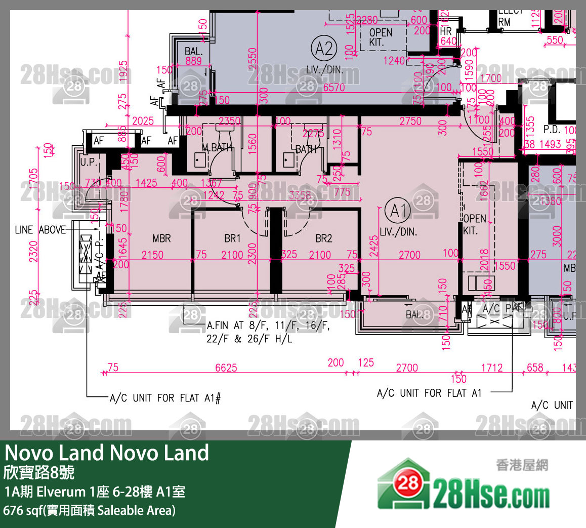 Novo Land, Flat A1, 27/F, Elverum Tower 1 FloorPlan