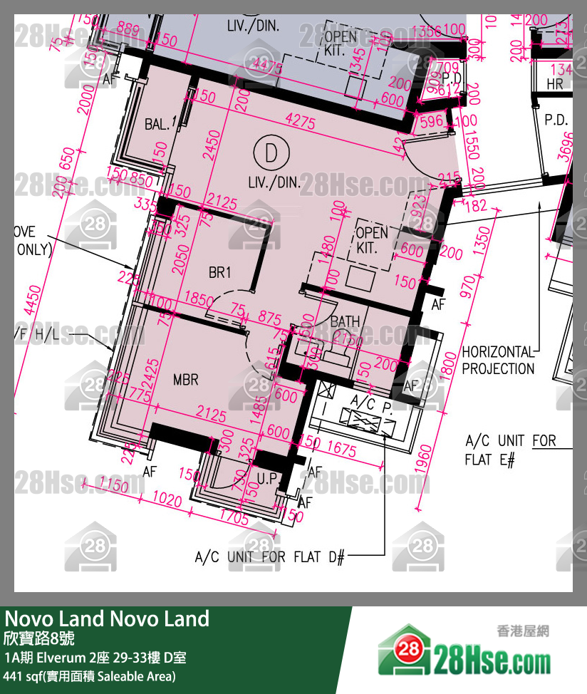 Novo Land, Flat D, 29/F, Elverum Tower 2 FloorPlan