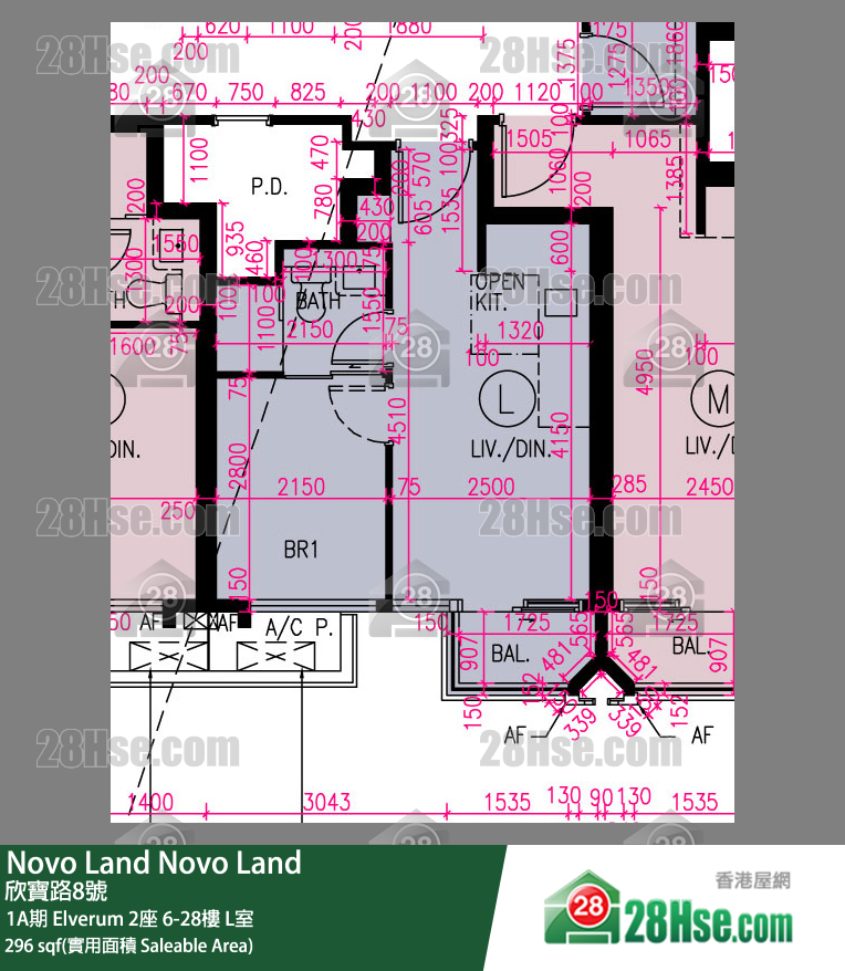 Novo Land, Flat L, 17/F, Elverum Tower 2 FloorPlan