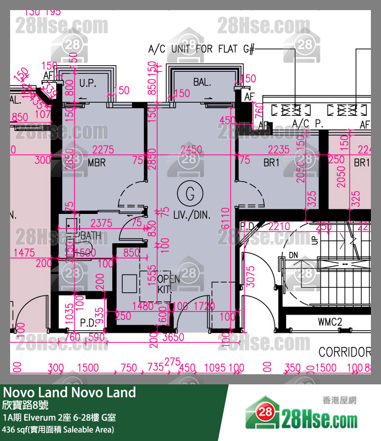 Novo Land, Flat G, 22/F, Elverum Tower 2 FloorPlan
