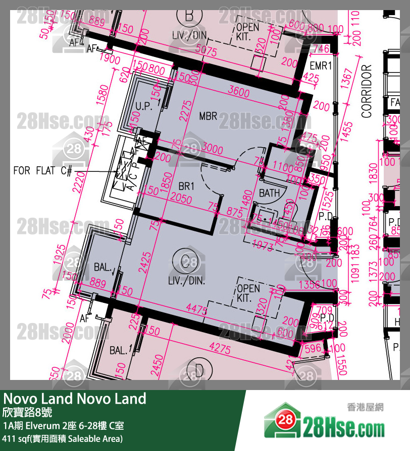 Novo Land, Flat C, 12/F, Elverum Tower 2 FloorPlan