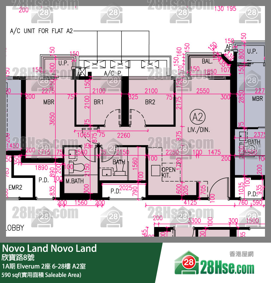 Novo Land, Flat A2, 20/F, Elverum Tower 2 FloorPlan